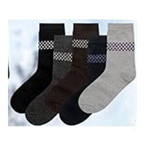 Men's Patterned Crew Dress Socks - 5 Pairs - Size 10-13